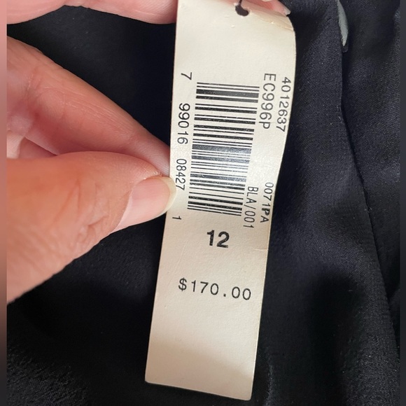 Laundry by Shelli Segal black silk dress pants sz 12 Pet - Picture 4 of 5